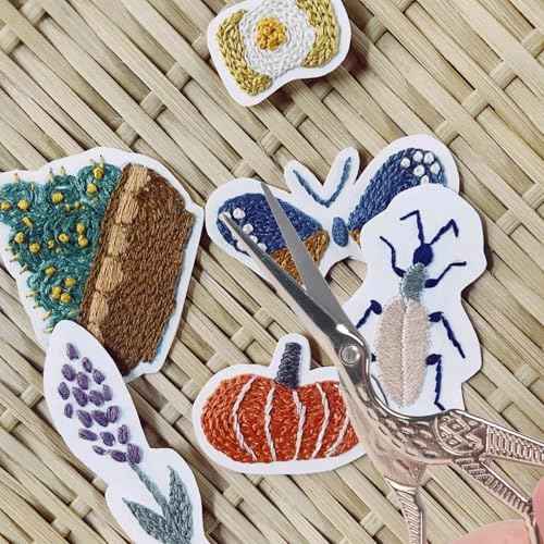 BIHRTC Small Craft 4.5Inch Embroidery Scissors with Artificial Leather Cover Stainless Steel Tip Bird Stork Scissors Shears for Sewing Crochet Embroidery Paper Art Work