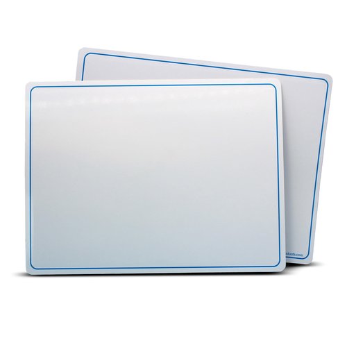 Flipside Products 9" x 12" Two-Sided Plain Dry Erase Learning Mat, Flexible, Education Learning, Blank, Economical - 48 Pack