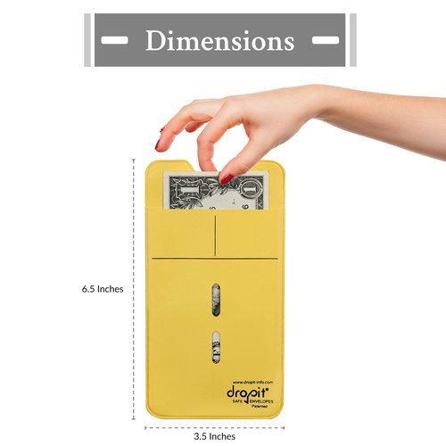 UBICON 100 Combo Reuseable Dropit Safe Envelope for Depositing of Currency and Money, Size 100, Combo