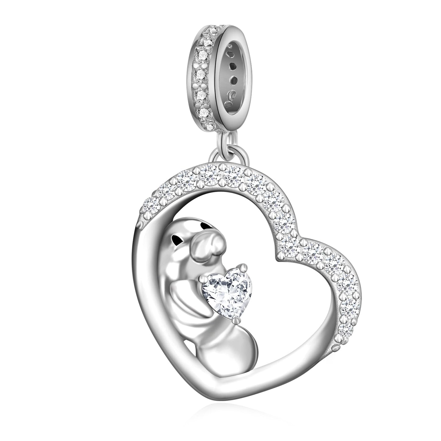 Feijiesi Manatee Charm 925 Sterling Silver Manatee Charms for Women Cute Animal Jewelry Gifts for Women Animal Lover