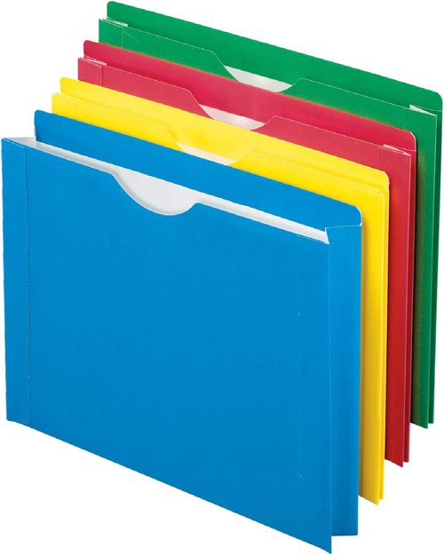 Pendaflex File Jacket - 2-Inch Expanding Letter Size - Assorted Colors, 8 Pack (12003EE)