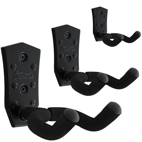 Onmiwod Guitar Wall Mount 3 Pack, Black Metal Guitar Hanger, V-Shaped Guitar Wall Hangers Mount, Guitar Holder Hook Stand Wall for Acoustic, Electric Guitar, Banjo, Bass, for Guitar Player Men Boy