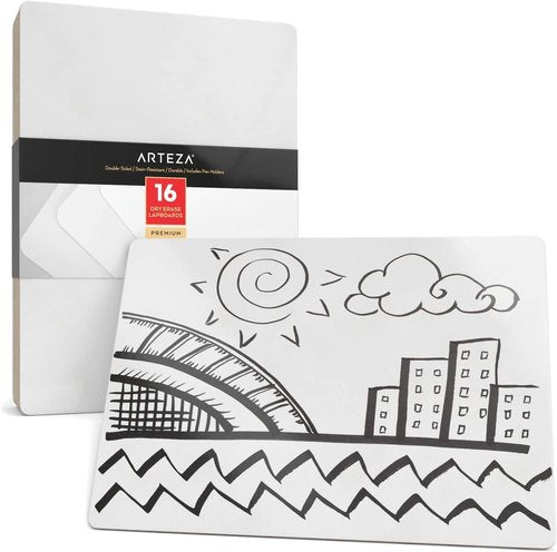 ARTEZA Mini White Boards (16 Pack), 9x12 inch Dry Erase Boards, Double-Sided Dry Erase Lapboards, Back to School Supplies for Classroom, College, Students, Teachers, and Office Applications