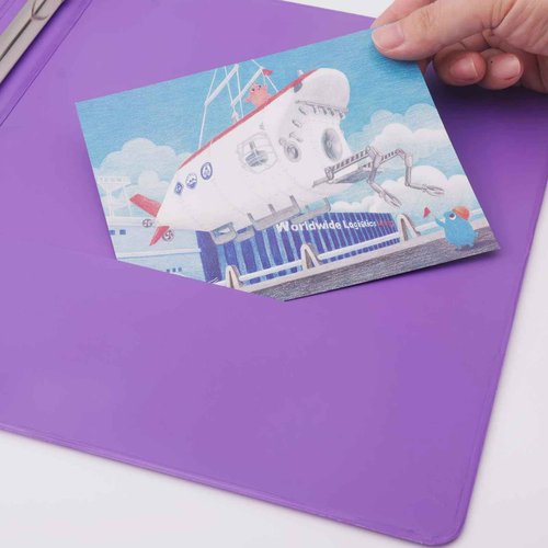 COMIX 3 Ring Binder 2 inch with Clear View Cover, 2" View Binder Holds 450 Sheets of US Letter Size Paper, 6 Pack (Purple)
