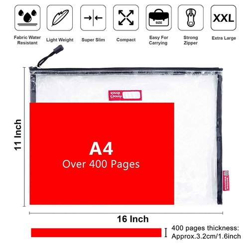Rough Enough 13 14 Inch Laptop Sleeve Case Plastic File Folder Document Organizer Bundle Set
