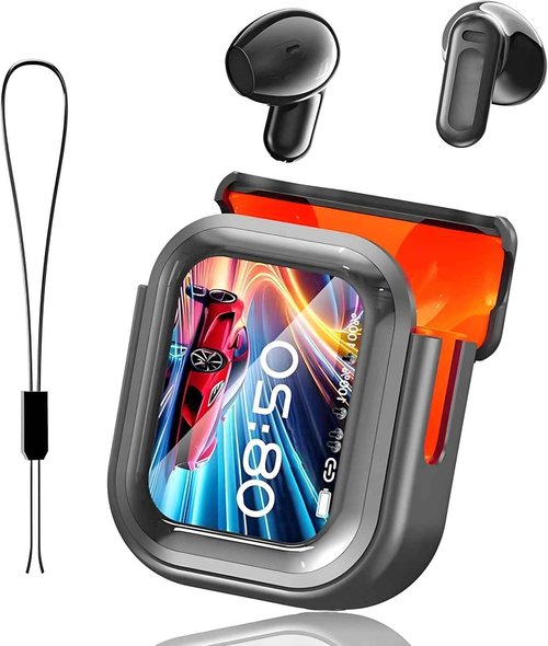 NE20 AI Real Time Translation Earbuds Wireless Bluetooth 6.0 AI Headphones LCD Touch Screen Support 148 Languages Translation Real Time Translator Earbuds Support Playing Music Phone Calls