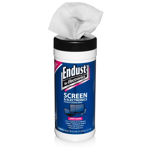 Endust For Electronics; Screen & Surface Cleaning Wipes, For TV, Phone, Computer Monitor, Laptop, Tablet, Pre-Moistened, Alcohol and Ammonia Free, 70 Count, 6 Pack (11506P6)
