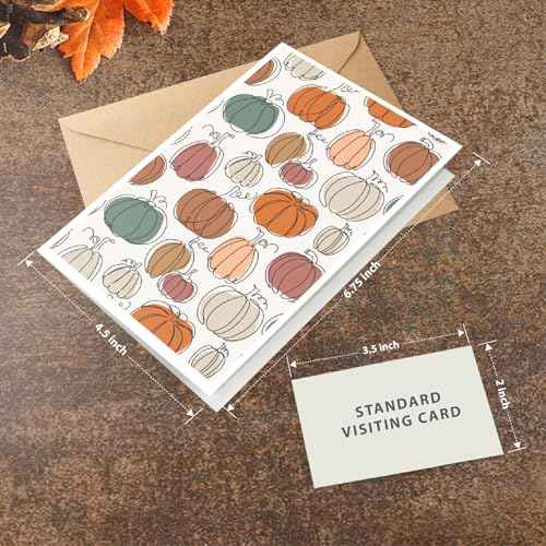 easykart labels 18 Happy Thanksgiving Cards Assortment, 6.75" x 4.5" with Envelope for Family Friends Kids Adults Clients Teachers Customers