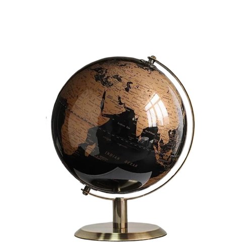 5.5" Small World Globe with Rotating Stainless Steel Stand for Adults - Elegant Adult Home Office Desk Bookcase Decoration & Gifts
