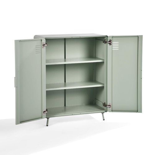 Homy Casa Metal Storage Locker Cabinet with Ventilated Doors, Freestanding Steel Organizer for Office Supplies, Files, or Personal Items, Ideal for Workspaces, Home Offices (Sage Grey, 2-Door)