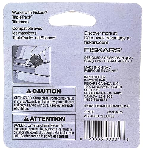 Fiskars Titanium TripleTrack Replacement Blades for SureCut Trimmers - 2 Pack