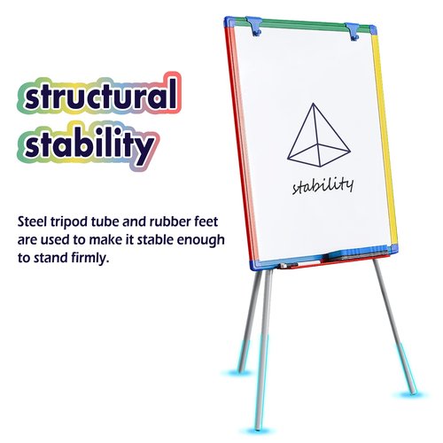 Magnetic Easel for Kids - Height Adjustable 36-63" Dry-Erase Board and Whiteboard - Perfect for Kids Art Activities 36x24 inch White Board Flipchart Board