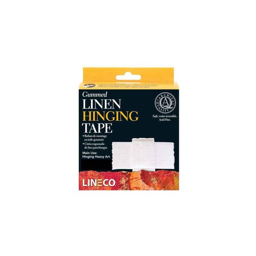 Lineco Acid-Free Gummed Linen Tape, 1" x 300', Color: White