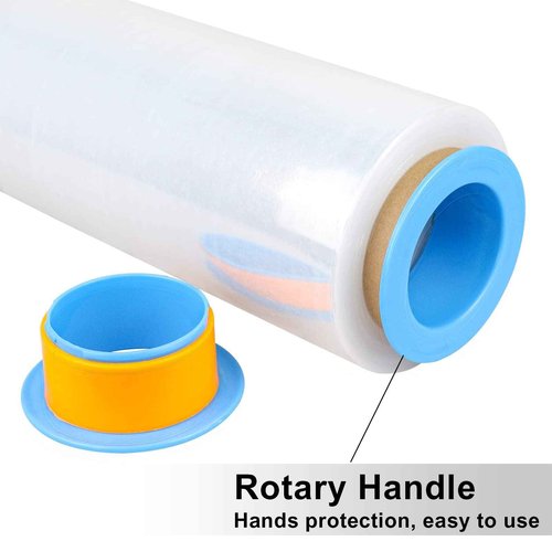 BOMEI PACK Stretch Wrap Rolls 10" x 1000 Ft 4 Pack - 80 Gauge Thick Stretch Film - Clear Plastic Wrap with Handles for Pallet Wrapping Shipping Moving