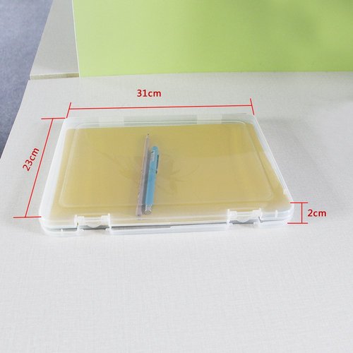 Portable A4 File Box Transparent Plastic Box Office Supplies Holder Document Paper Organizers Case PP Storage Collections Container Magazine Organizers Box Case 2pcs (11.8 x 8.3 x 0.8inch)