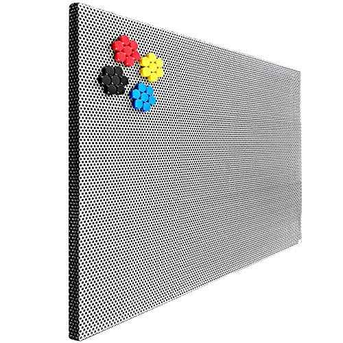 JILoffice Bulletin Board, Magnetic Board 24 x 18 Inch, Great Wall Mounting Board with 40 Magnets, Decorative Board for Photos and Messages