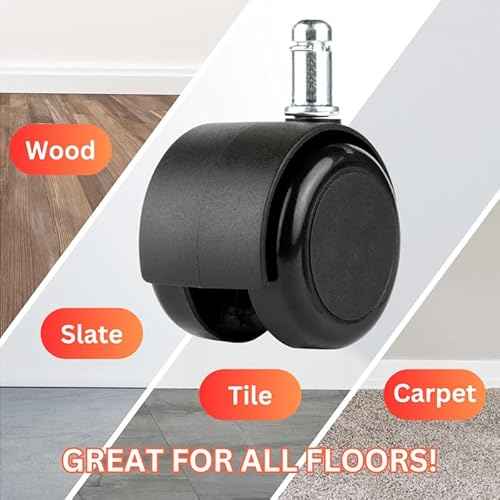 Chromcraft Soft Tread Casters For Wood Floors OEM Set of 5