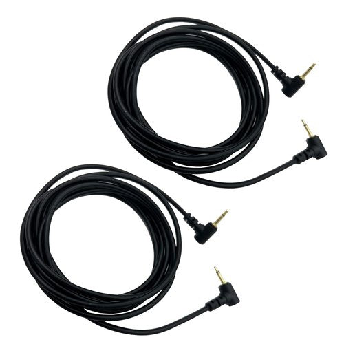 jasavdio 2.5mm Mono Audio Cable with Right Angle Connectors, Male to Male,2.5mm Monaural TS Double Angle 12V Trigger Audio Connector Cable Cord 6FT 2Pack