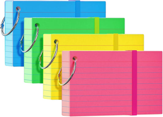 YIZUUN 3x5 Colored Index Cards - 200 PCS Ruled Flash Cards for Studying | Perfect for Home, Office, School