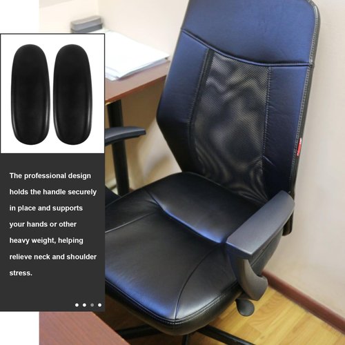 Unomor 1Pair Swivel Chair Armrests Replacement Pads Office Chair Armrest Covers Easy to Install Stretchable Design for Comfort and Support for Home and Office Use