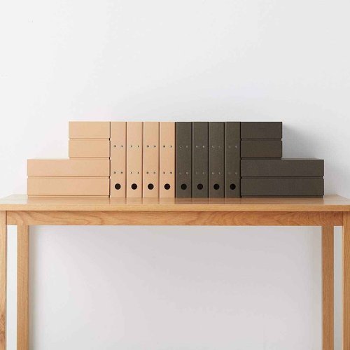 Muji R-Paper File Arch Type, 2 Hole, A4, Dark Grey