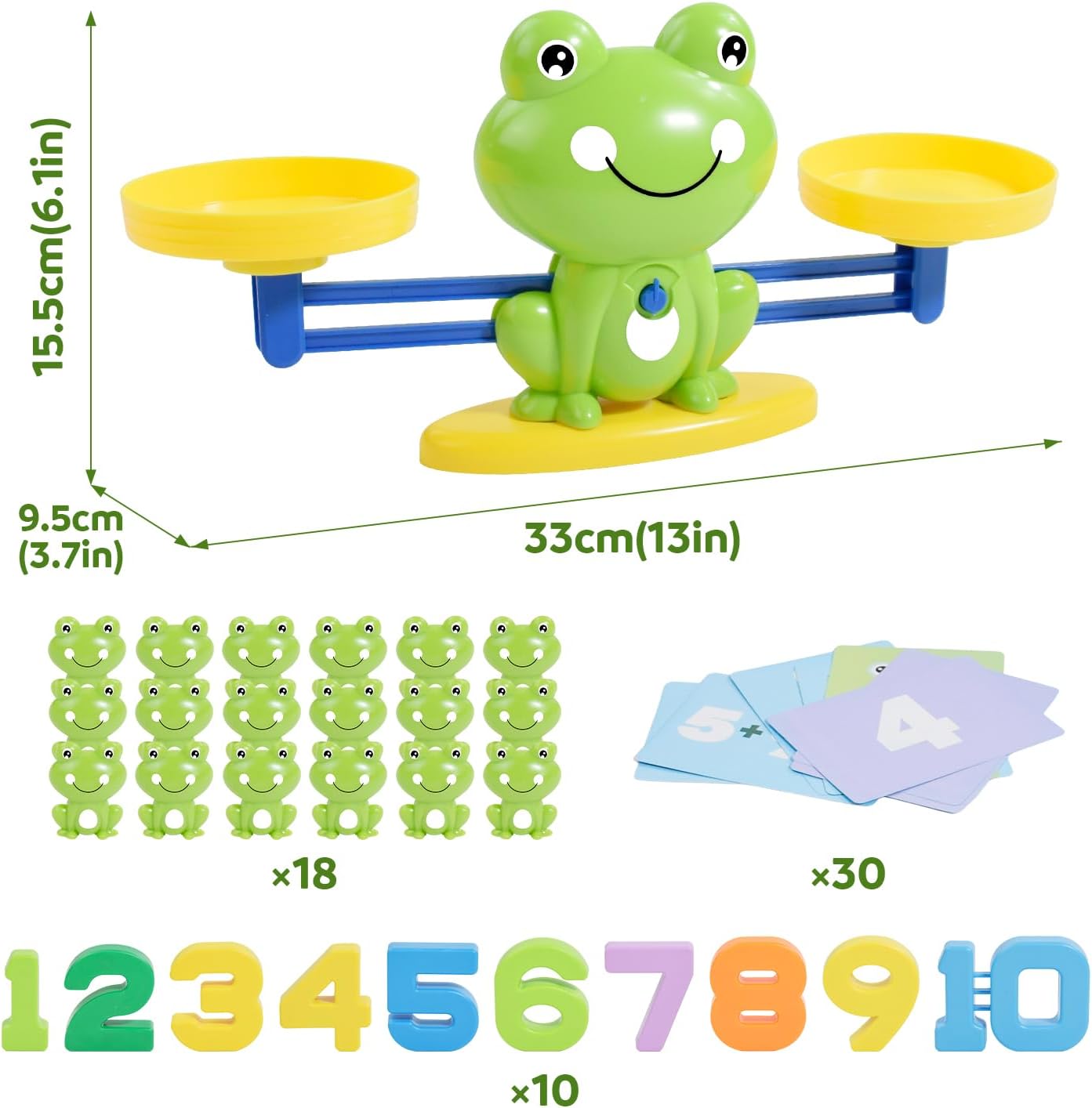 BAKAM Frog Balance Scale Toy - Montessori Math Game for Kids 5-7 | STEM Learning Activity for 3+ Years