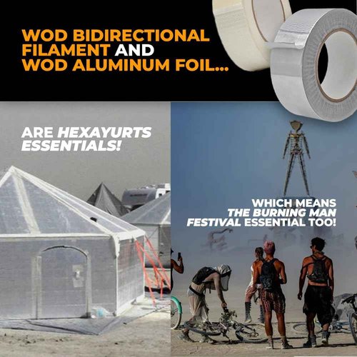 WOD Aluminum Foil Tape - 12 inch x 50 yd. Heat Shield Reflective Sealant Tape - Ideal for HVAC, Duct, Pipe, and Metal Insulation and Repair Home or Business Uses AFTR36