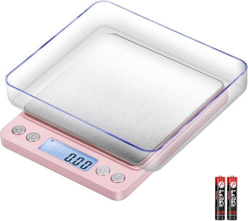 Fuzion Digital Scale - 0.01 Gram Accuracy Mini Food Scale for Jewelry, Gold, Herb & Spice | 500g Capacity