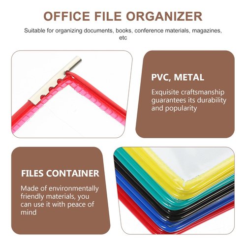 Ciieeo Wall Mounted File Folder Hanging Document Rack Drawing Organizer Page Protectors Plastic Stand Plastic Storage Shelf Wall Mounted Shelves for Storage Wall-mounted File Holding Bag