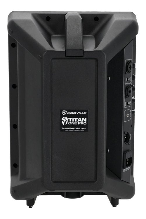 Rockville TITAN ONE PRO 600W 8" Battery-Powered PA Speaker, Bluetooth, DSP Modes, TWS, 15-Hour Battery, Built-in Mixer, Perfect for Live Performances, DJs, and Events