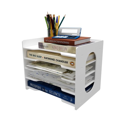 Natwind Office Desk Organizer - 5-Tier Document Storage Rack for Home Office & School