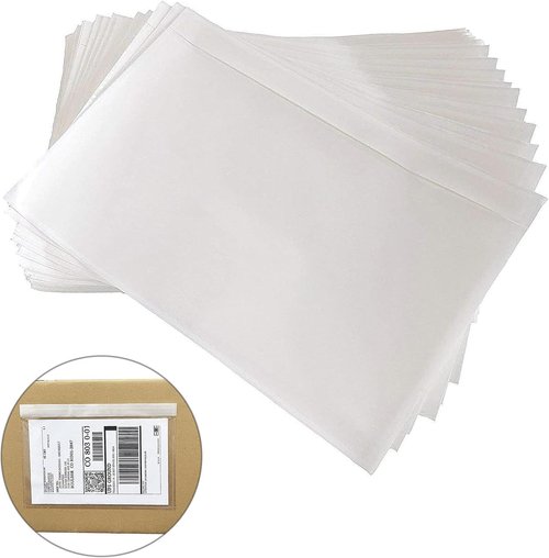 BEUYI Packing List Envelopes - Clear Adhesive Shipping Label Pouches | 9.5'' x 6.7'' Size, 240 Pack