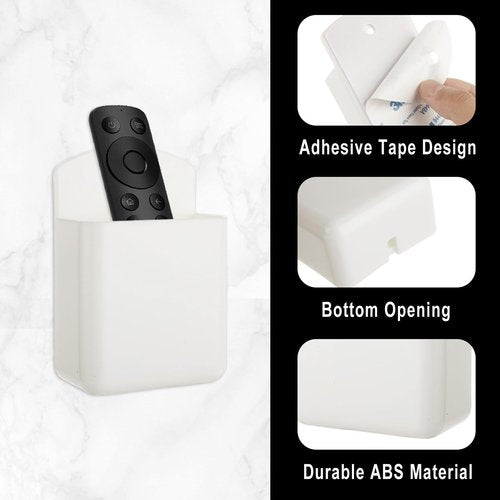 DAJAVE 12 Pack Remote Control Holder Wall Mount, White TV Remote Holder, Self Adhesive Pen Holder, Wall Remote Holder for Home Office School Supply Storage