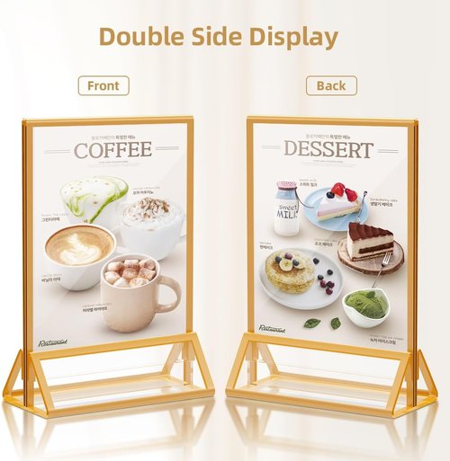 PPH-Sisy Gold Picture Frame - Double-Sided Acrylic Display Stand for 4x6 Photos | 6 Pack
