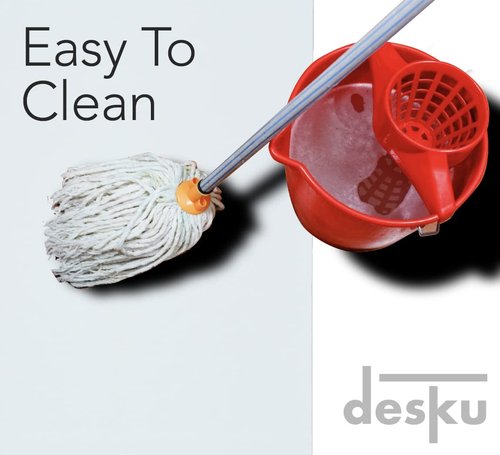 DESKU Office Desk Chair Mat with Lip – PVC Mat for Hard Floor Protection, Clear, 36 Inches x 48 Inches, Made in The USA, Home Office Supplies, Made in The USA