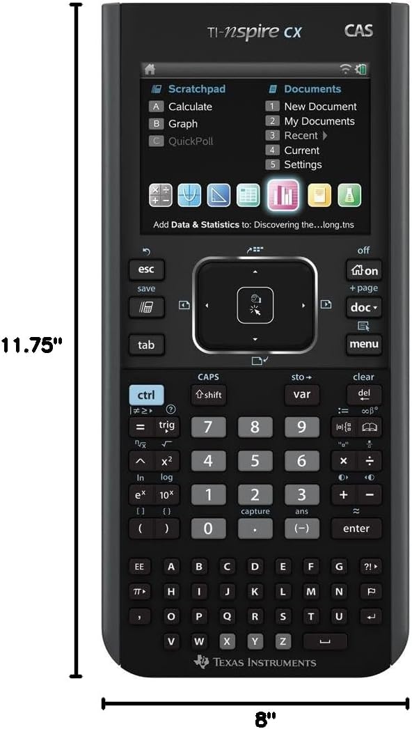 Texas Instruments Nspire CX CAS Graphing Calculator - Frustration-Free Packaging, Advanced Features