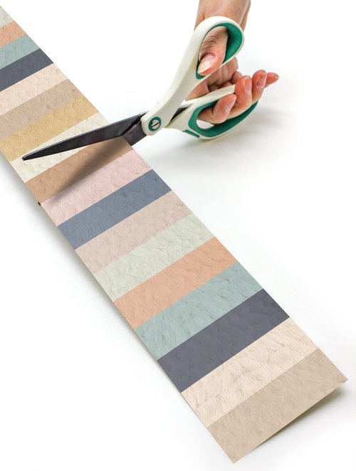 Woven Better Than Paper® Bulletin Board Roll & Everyone is Welcome Stripes Straight Rolled Border Trim (TCR8909)