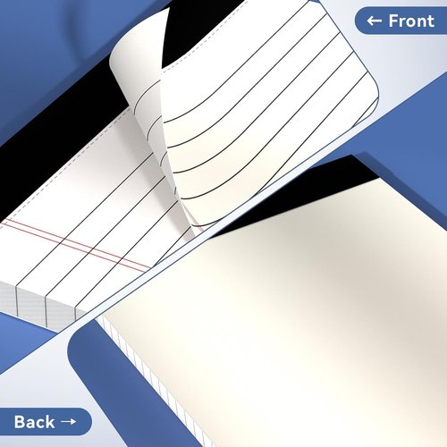 Legal Pads by [Brand Name] - 24 Pack of 5" x 8" Recycled Writing Notepads | 80gsm, Perforated, Double-Sided