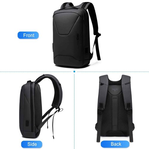 FANDARE Anti-Theft Backpack Business Daypacks fits 15.6 Inch Laptop Travel Large Backpack with USB Charging Port Waterproof Computer Bag Bookbag for Women Men Notebook Black