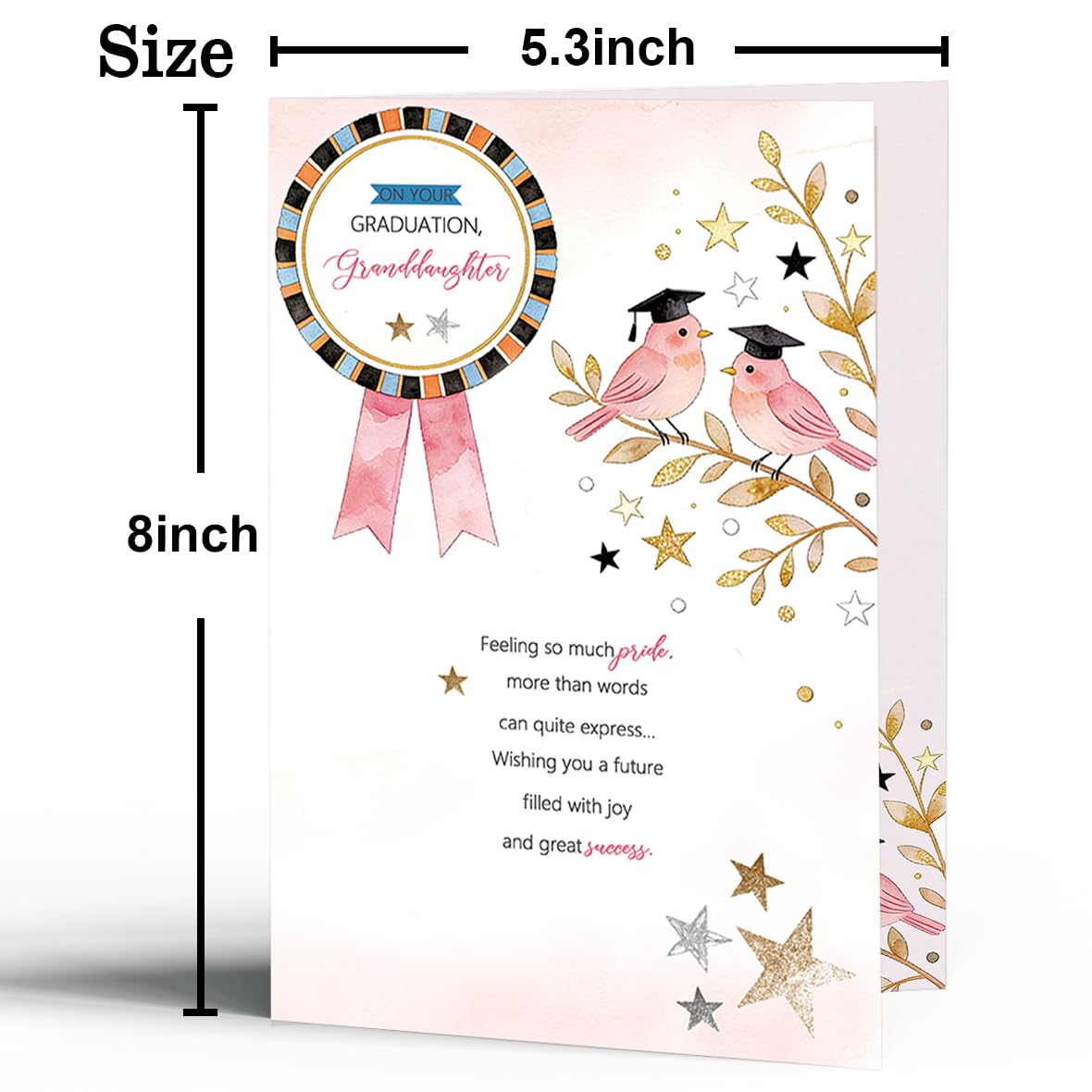 uugtcard Graduation Card for Granddaughter, Graduation Gift for Granddaughter