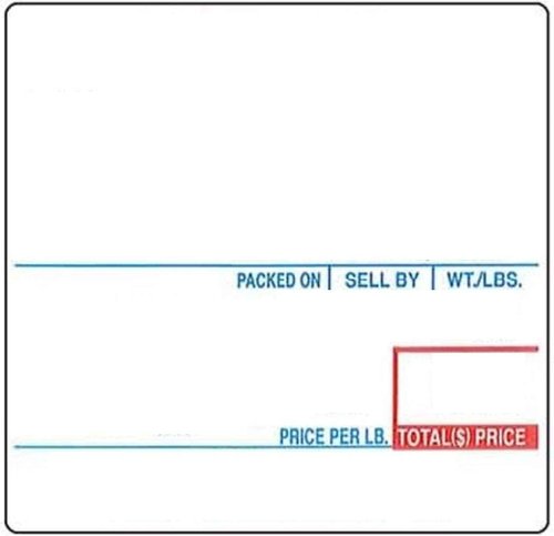 CAS LST-8020 Printing Scale Label, 58 x 60 mm, UPC/Ingredients 12 rolls of 500 labels