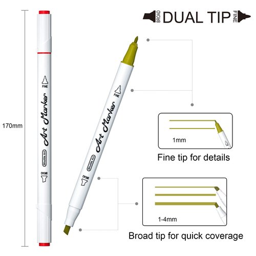 Shuttle Art Markers Bundle - 88 Colors + 30 Skin Tones