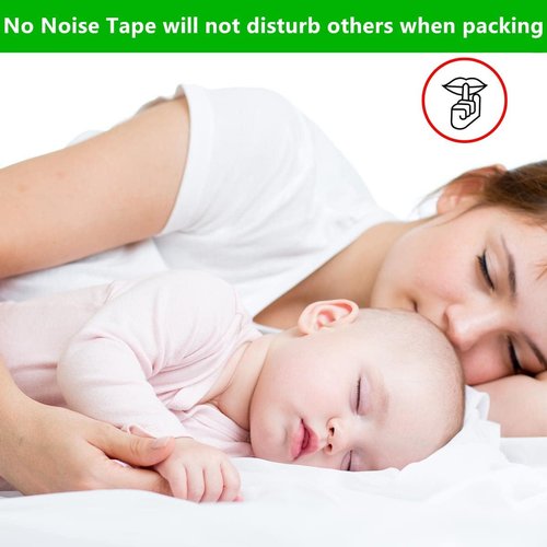 COSIMIXO No Noise Clear Packing Tape - Heavy Duty 2.7mil, 1.88" x 55 Yds | Ideal for Shipping & Moving