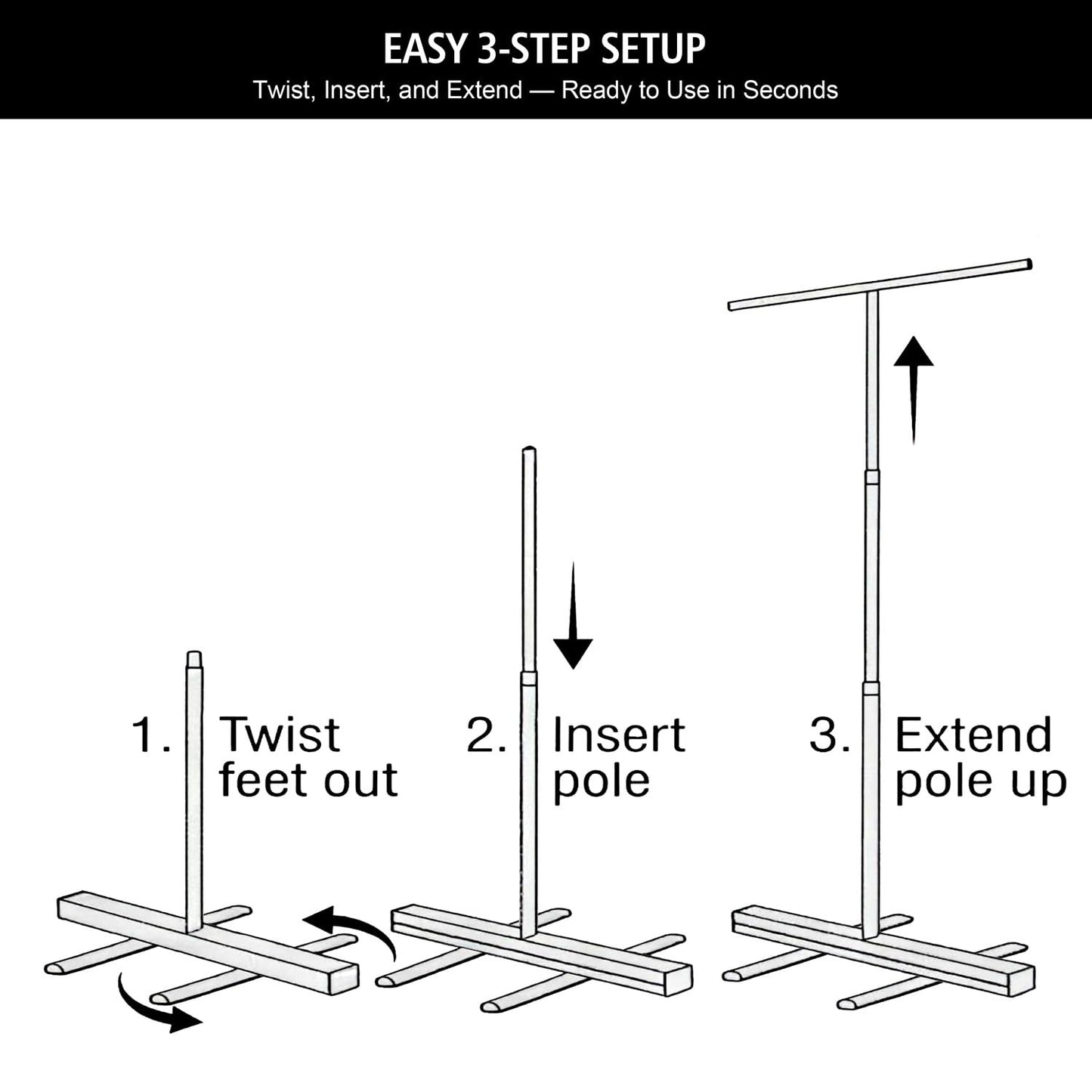 B.B.F MAKE Retractable Banner Stand Hardware 33" x 81" (Stand & Carrying Bag ONLY - No Printing Included) - Heavy-Duty Aluminum Base with Non-Slip Feet - Professional Hardware for 33x81 Inch Banners - 30-Sec Setup