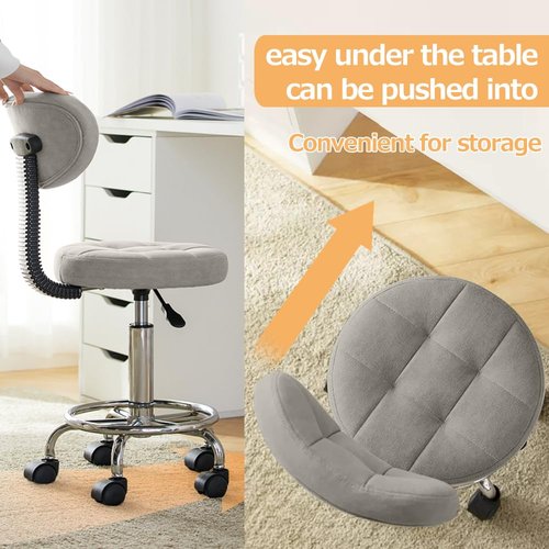 XUEGW Office Drafting Chair with Back Support and Footrest Multi-Purpose Office Desk Chair, Home Chair Thick Seat Cushion for Home Bar Kitchen Shop