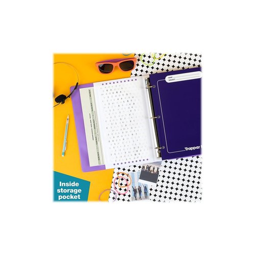 Mead Trapper Keeper Binder, Retro Design, 1 Inch Binder with Folders and Pockets, Holds 8-1/2" x 11" Paper, Palm Trees (260038FDE1-ECM)