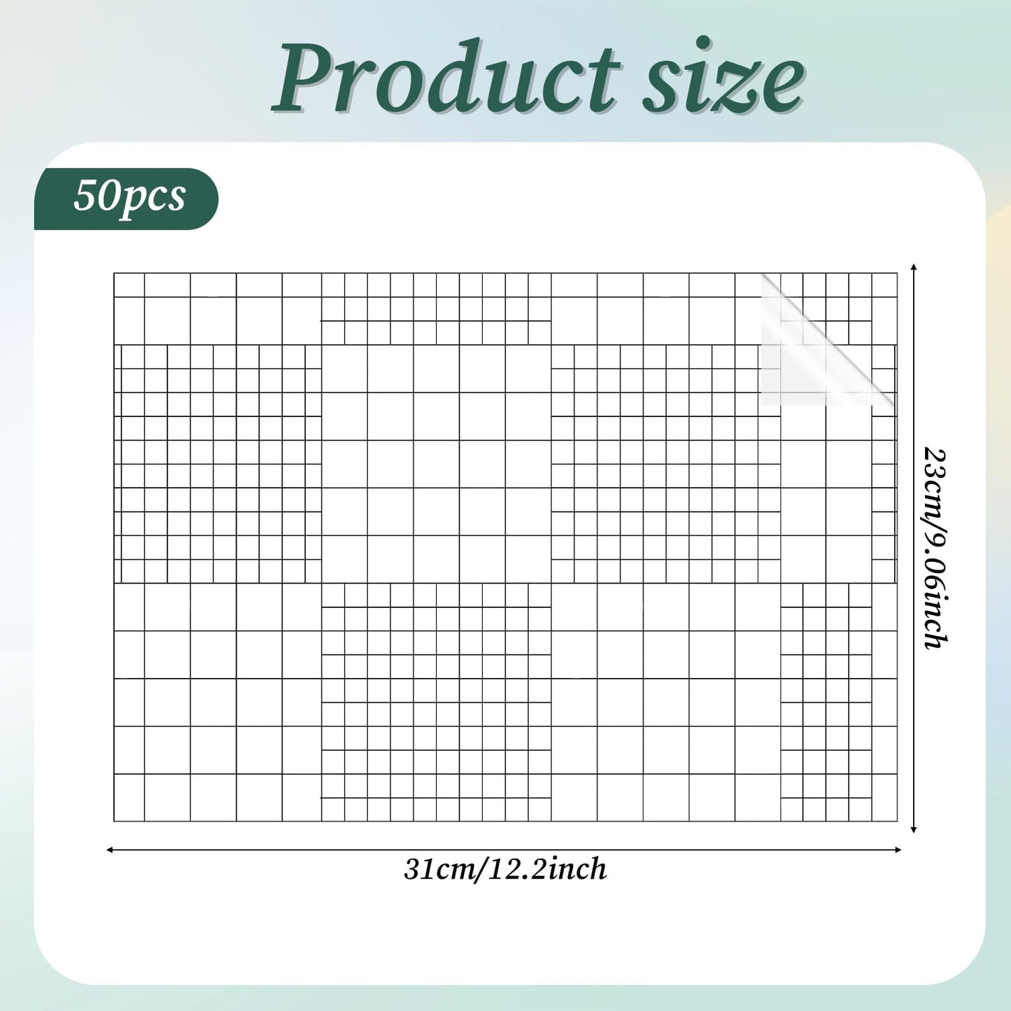 50Pcs Matte Self Adhesive Laminating Sheets for Photos, 9 x 12.2 Inches Self Sealing Laminate Sheets No Machine No Heat Laminating Sheets for Photos and Index Cards