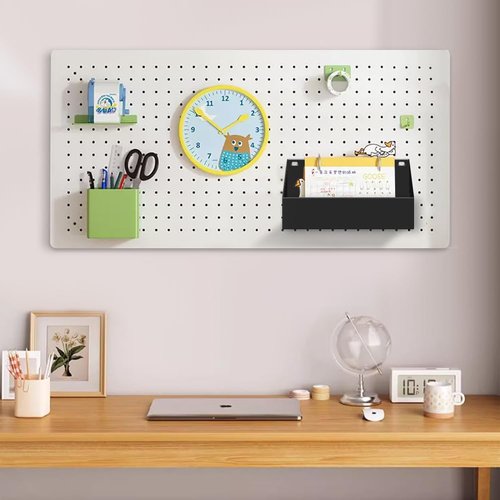 WAYUTO Magnetic Fridge Box Refrigerator Magnet Holder Pegboard Storage Box Whiteboard Organizer Box Metal Storage Box with Magnets for Home Office Black-Box