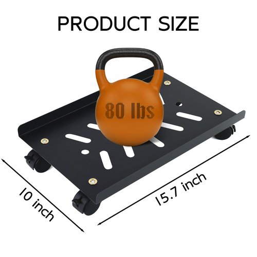YuPinDiZu Metal Computer Tower Stand, PC Stand for Floor Mobile CPU Stand with 4 Rolling Caster Wheels Fits Most PC Under Desk,Ventilated CPU Holder PC Floor Cart for Office and Gamers(15.7 x 10inch)