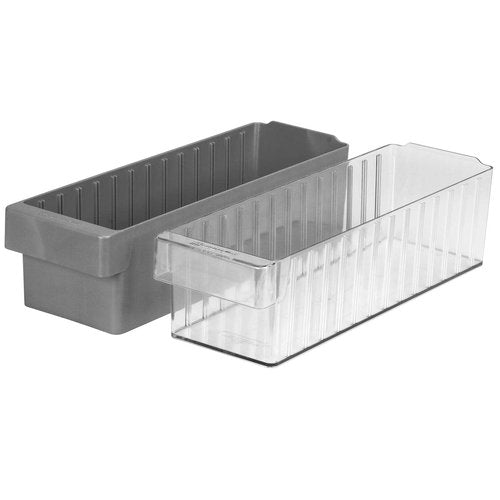 Akro-Mils 31168 AkroDrawer Stackable Plastic Storage Drawer Storage Bin, (17-5/8-Inch x 5-9/16-Inch x 4-5/8-Inch), Blue, (6-Pack)